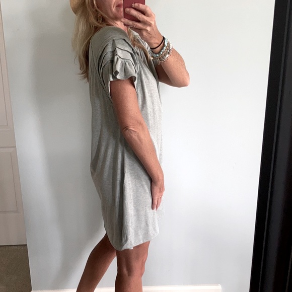 Grey Tiered Ruffle Sleeve Dress - Picture 6 of 10